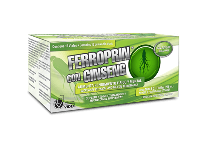 Ferroprin Ginseng 15 viales